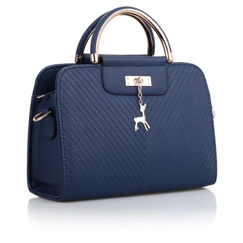 Women's Spring Elegant Corrugated Deer Ornaments Cute Handbags