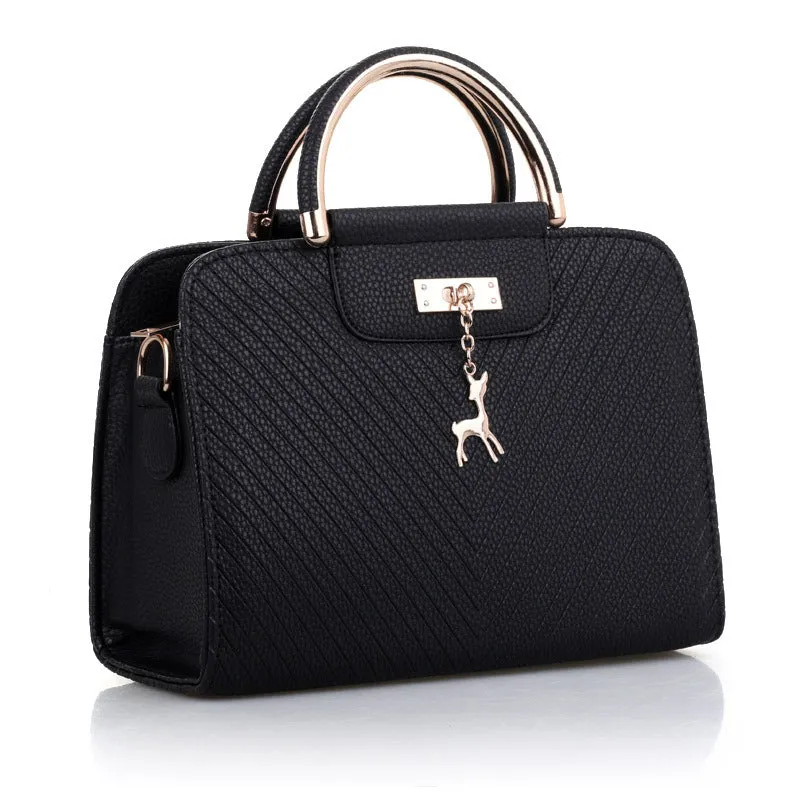 Women's Spring Elegant Corrugated Deer Ornaments Cute Handbags
