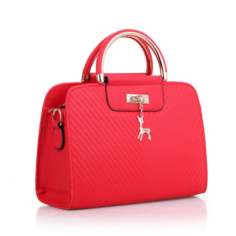 Women's Spring Elegant Corrugated Deer Ornaments Cute Handbags
