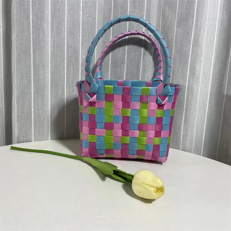 Woven Vegetable Basket Group Building Hand-made Wedding Companion Handbags