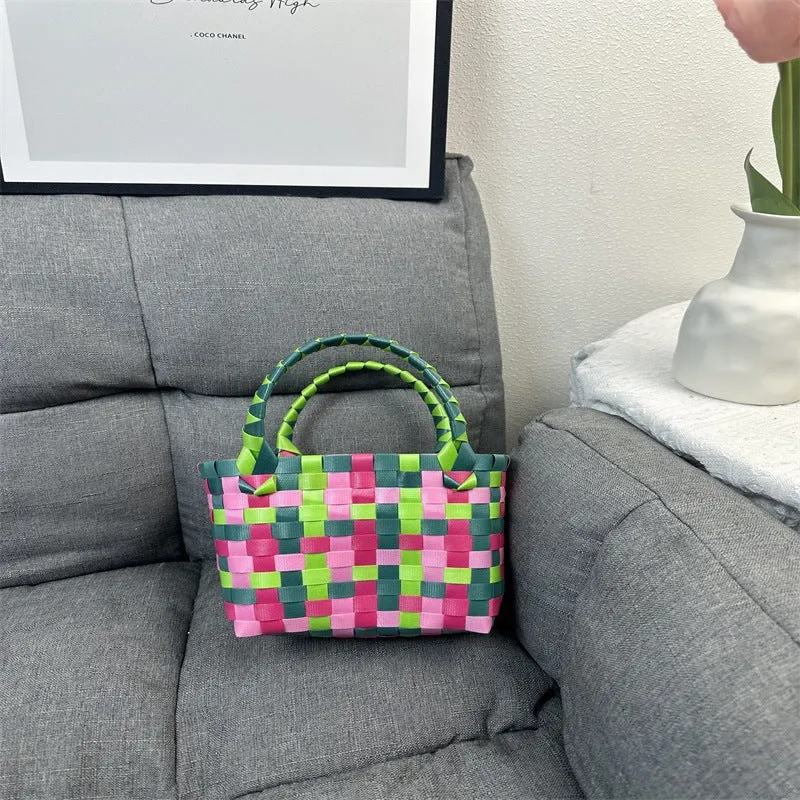 Woven Vegetable Basket Group Building Hand-made Wedding Companion Handbags