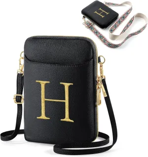 YOOLIFE Mothers Day Gifts - RFID Blocking Crossbody Bags for Women Small Initial Sling Bag Personalized Gifts for Women