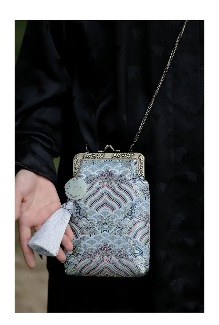 Yu Hai 玉海 Jade Sea Brocade Phone Purse